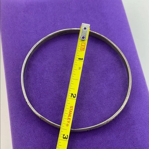💛 Vintage Silver Alpaca Bangle Bracelet - Picture 4 of 5